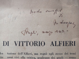 L'elegia Tragica Di Vittorio Alfieri Autografo Mario Sansone Da Lucera Estratto Dalla Rivista La Nuova Italia 1940 - Historia Biografía, Filosofía