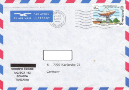 TANZANIA - AIRMAIL 1989 - KARLSRUHE/DE / 1302 - Tanzania (1964-...)