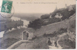 Limay Entree De L'Abbaye De Saint Sauveur   Carte Postale Animee   1911 - Limay
