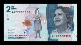 Colombia 2000 Pesos Débora Arango Pérez 2017 Pick 458c Sc Unc - Colombia