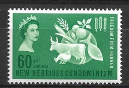 NOUVELLES HEBRIDES 1963 Freedom From Hunger MNH - Ungebraucht