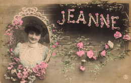 JEANNE Jeanne * Carte Photo * Prénom Name * Art Nouveau Jugenstil - Nombres