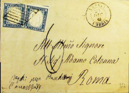 ITALY - SARDEGNA IV Emissione C.20 X 2 Da AMELIA Da Lettera - S5923 - Sardegna