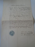 ZA470.7 Hungary  Old Document -  Carolum Laurentium Weyder And Emilia Anna Gróder - 1857  Pestinii  (Budapest) - Fiançailles