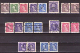 Canada 1953 - ELIZABETH II - Mi 277/282A,279D,280D - USED - Gebraucht