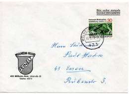 60805 - Bund - 1970 - 30Pfg SABRIA EF A Bf MUELHEIM -> Essen - Briefmarken Auf Briefmarken