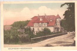 WOLGAST BUDDENHAGEN Gründerzeit Villa Waldfrieden Hier Gasthaus Belebt Color 15.12.1926 Gelaufen - Wolgast