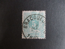 Nr 45 - Centrale Stempel "Bracquegnies" - Coba + 4 - 1869-1888 Leone Coricato