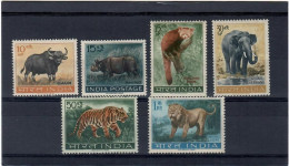 India 1962-63 Animals ( Yvert.147/152)** MNH - Unused Stamps