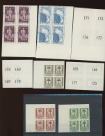 1952 Cantons 900/907   (tirage 25 Carrés) - 1941-1960