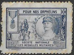 FRANCE. TIMBRE. VIGNETTE.  Pour Nos Orphelins, Société Nationale "Les Médaillés Militaires" - Vignettes Militaires