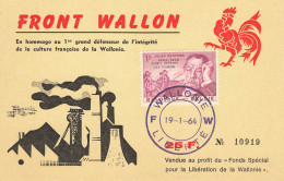 D677 FRONT WALLON Au Profit Du Fonds Spécial Pour La Libération De La Wallonie - Lettres & Documents