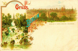 13372     Allemagne :  Gruss Aus BERLIN  V  KREUZBERG  GESPHEN , Lithographie  En 1895  Voir Dos - Kreuzberg