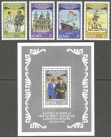 Kenya. 1981 Royal Wedding. MH Complete Set Inc M/S. SG 207-MS211 - Kenya (1963-...)