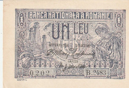 ROMANIA  1 LEI 1915  P-17 UNC - Roumanie