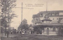 SCHOTEN CA. 1910 TRAM / VUE DE LA POSTE ET GRAND HOTEL SCHOOTENHOF - FRANCOIS MERKSEM - Schoten