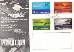 RHODESIA - FDC 1972 PREVENT POLLUTION MI 119-122 / 1333 - Rodesia (1964-1980)