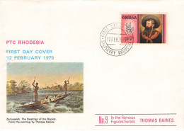 RHODESIA - FDC 1975 THOMAS BAINES MI 159 / 1335 - Rhodesië (1964-1980)