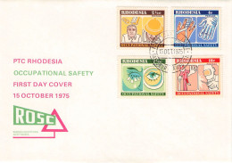 RHODESIA - FDC 1975 OCCUPATIONAL SAFETY MI 166-169 / 1336 - Rhodesia (1964-1980)