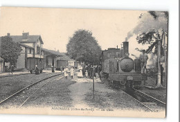 CPA 22 Pontrieux La Gare Et Le Train Tramway - Pontrieux