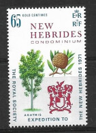 NOUVELLES HEBRIDES 1971 Royal Society MNH - Neufs