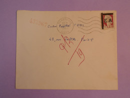 # 35 ALGERIE E.A  BELLE LETTRE ETAT ALGERIEN 1962 MENERVILLE A PARIS   FRANCE  +E.A SURCHARGE DECARIS+ AFF. INTERESSANT- - Lettres & Documents