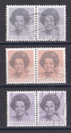 Pays Bas -  1980 - 89  Béatrix   Y&T  N °  1168  1181  1182  Oblitéré - Gebraucht