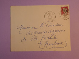 #35 ALGERIE E.A  BELLE LETTRE  ETAT ALGERIEN 1962 TEBESSA A ROUBAIX  FRANCE   +E.A SURCHARGE DECARIS .++ - Briefe U. Dokumente