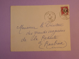 #35 ALGERIE E.A  BELLE LETTRE  ETAT ALGERIEN 1962 TEBESSA A ROUBAIX  FRANCE   +E.A SURCHARGE DECARIS .++ - Brieven En Documenten