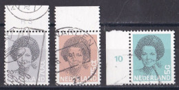 Pays Bas -  1980 - 89  Béatrix   Y&T  N °  1168  1181  1187  Oblitéré - Gebraucht