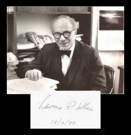 Lawrence Klein (1920-2013) - Economist - Signed Card + Photo - Nobel Prize - Inventeurs & Scientifiques