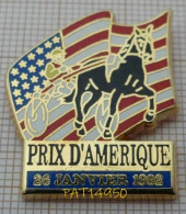 PAT14950 PRIX D'AMERIQUE  28 JANVIER 1992  PMU COURSES HIPPIQUES DRAPEAU Des USA  En  Version ZAMAC STARPIN'S - Casinos