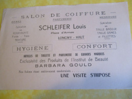 Buvard Ancien / Coiffure/Louis SCHLEIFER/ Dames, Messieurs/ Parfumerie/ LONGWY_HAUT/Vers 1950-1960  BUV665 - Parfums & Beauté