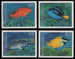 Mikronesien 1994 - Mi-Nr. 376-379 ** - MNH - Fische / Fish - Micronésie