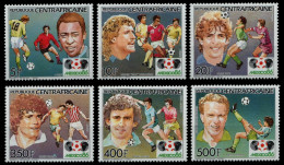 Zentralafrikanische Rep. 1985 - Mi-Nr. 1132-1137 A ** - MNH - Fußball / Soccer - Centrafricaine (République)