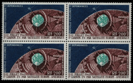 Neukaledonien 1962 - Mi-Nr. 386 ** - MNH - Viererblock - Raumfahrt / Space - Neufs