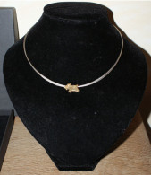 Collier Composé De 3 Fils Acier Et Pendentif WESTIE Or 18k - Necklaces/Chains