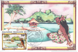 POLYNESIE - CARTE MAXIMUM 1er JOUR N° 520 - Série PEINTRES En POLYNESIE - T. Becaud - Maximumkarten