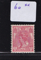 Nederland 1899 NVPH Nr 60 MH Ongestempeld * Koningin Wilhelmina - Nuovi