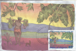 POLYNESIE - CARTE MAXIMUM 1er JOUR N° 549 - Série PEINTRES En POLYNESIE - Monique Garnier-Bissol - Cartes-maximum