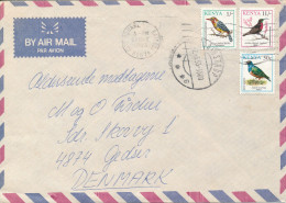 Kenya Air Mail Cover Sent To Denmark 31-5-1993 Topic Stamps BIRDS - Kenya (1963-...)