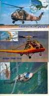 ISRAEL 2020 AIR FORCE HELICOPTERS ALL 9 LABELS ISSUED MAXIMUM CARDS SEE 3 SCANS - Nuovi