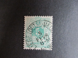 Nr 45 - Centrale Stempel "Liège-Outre-Meuse" - Coba + 2 - 1869-1888 Lion Couché (Liegender Löwe)