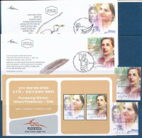 ISRAEL 2016 PIONEERING WOMEN STAMPS MNH + FDC's+ POSTAL SERVICE BULLETIN - Nuevos