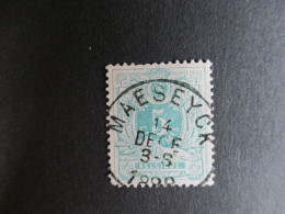 Nr 45 - Centrale Stempel "Maeseyck" - Coba + 2 - 1869-1888 León Acostado