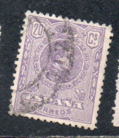 SPAIN ESPAÑA SPAGNA 1920 KING ALFONSO XIII RE ROI CENT. 20c USED USATO OBLITERE' - Usati