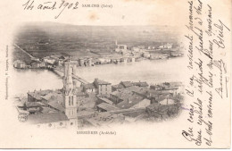 Serrières ( Ardèche ) - Sablons ( Isère ) - Carte Nuage Précurseur Vue Générale Panoramique Sur Les Deux Villages - Serrières