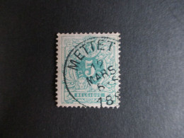 Nr 45 - Centrale Stempel "Mettet" - Coba + 4 - 1869-1888 León Acostado