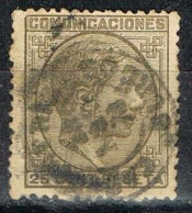 Sello 25 Cts  Alfonso XII 1878, Fechador CASTROJERIZ (Burgos), Edifil Num 194 º - Used Stamps