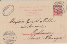 1905 - LEVANT AUTRICHIEN - CP ENTIER De SALONIQUE ! => MULHOUSE (ALSACE) - Oriente Austriaco